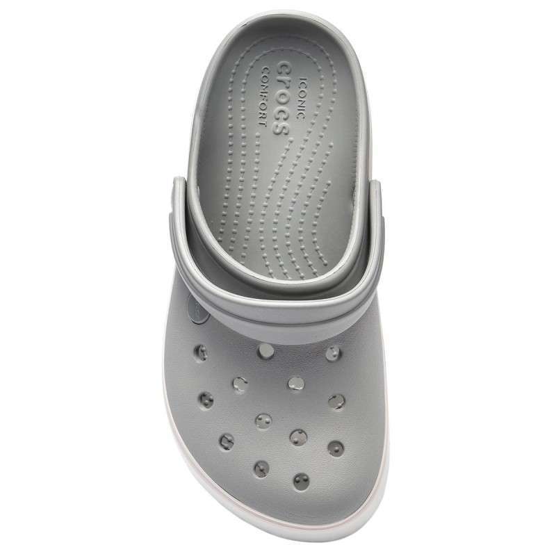 Дитячі Crocs для дівчинки Crocband Platform Clog Grey/Rose — фото 7