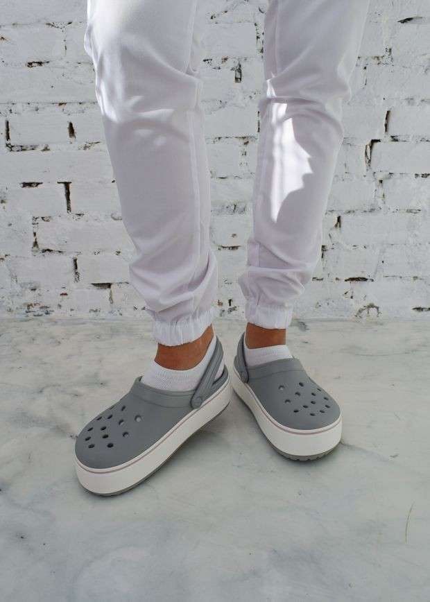 Дитячі Crocs для дівчинки Crocband Platform Clog Grey/Rose — фото 10