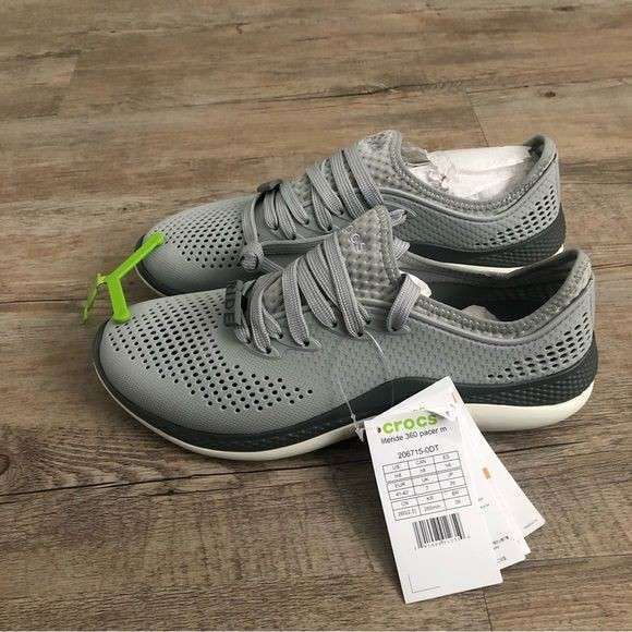 Чоловічі кросівки Crocs LiteRide 360 Pacer Light Grey/Slate Grey — фото 3