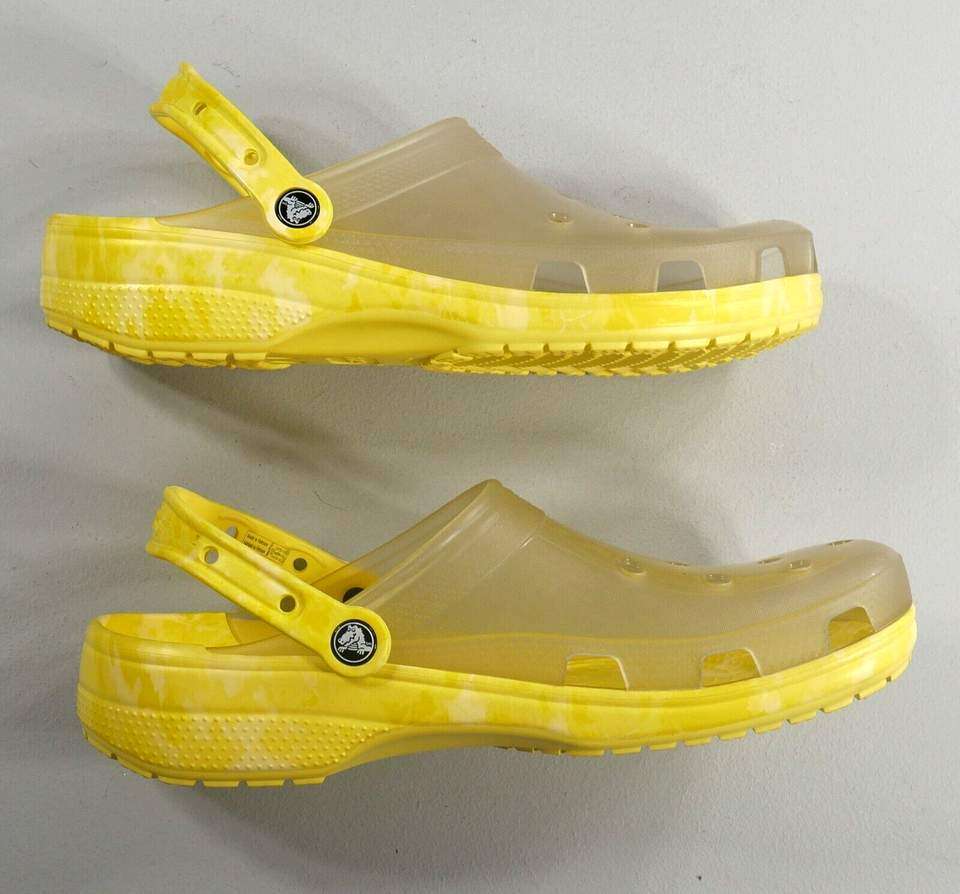 Crocs Classic Translucent Bleach Dye Clog Banana — фото 9