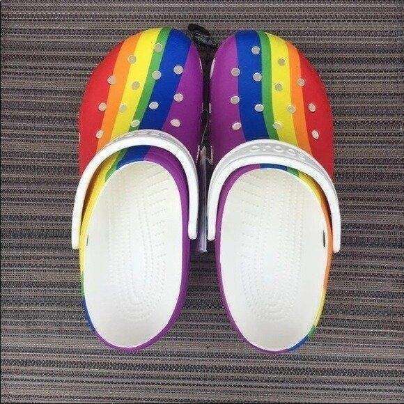 Жіночі Crocs Rainbow Graphic Classic Stripe Clog — фото 6