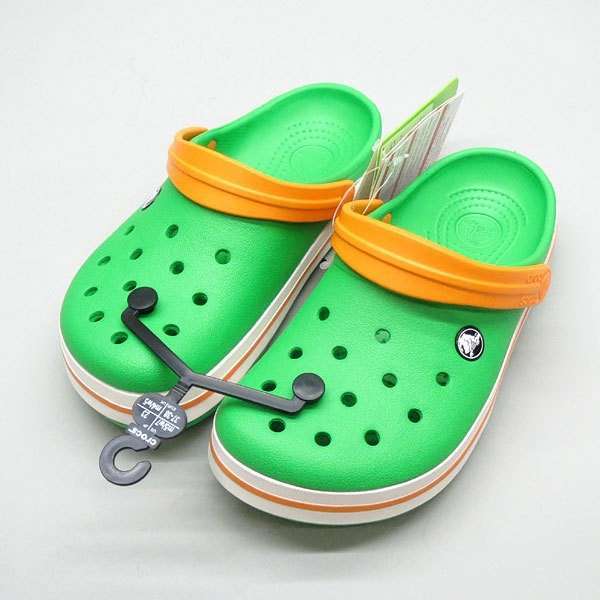Жіночі Crocs Crocband Clog Grass Green/White/Blazing Orange — фото 2