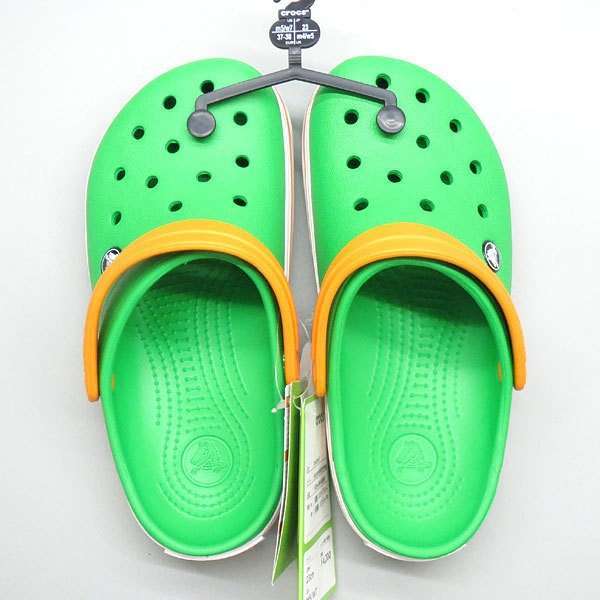 Жіночі Crocs Crocband Clog Grass Green/White/Blazing Orange — фото 3