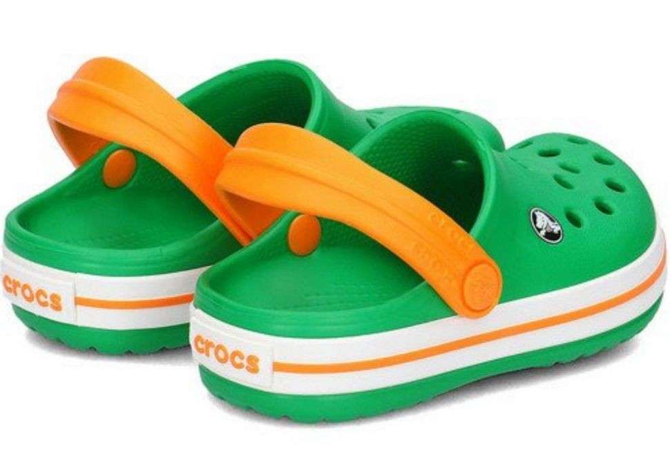 Жіночі Crocs Crocband Clog Grass Green/White/Blazing Orange — фото 4