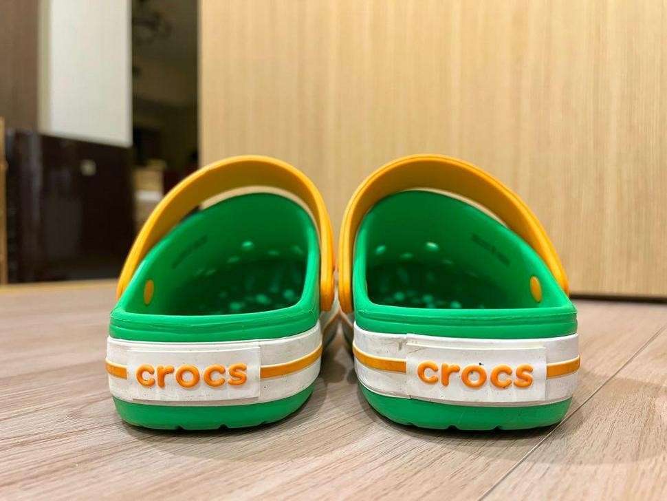 Жіночі Crocs Crocband Clog Grass Green/White/Blazing Orange — фото 6
