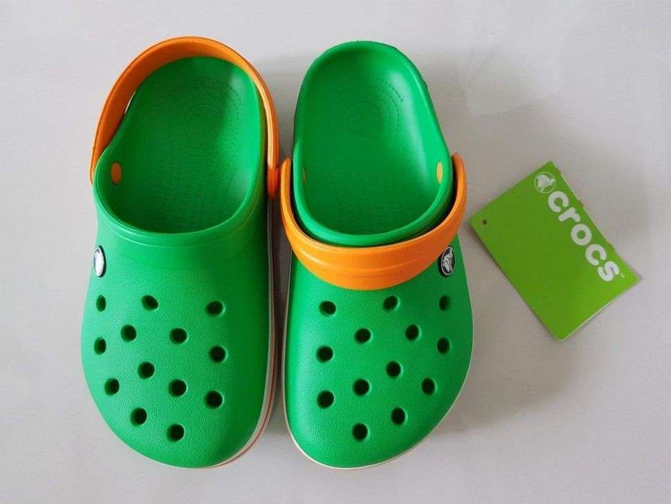 Жіночі Crocs Crocband Clog Grass Green/White/Blazing Orange — фото 8