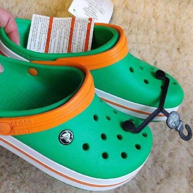 Жіночі Crocs Crocband Clog Grass Green/White/Blazing Orange — фото 9