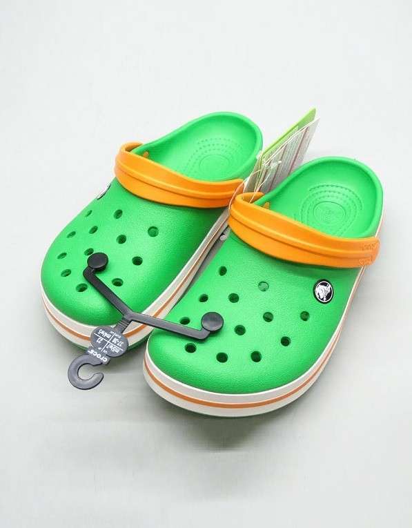 Жіночі Crocs Crocband Clog Grass Green/White/Blazing Orange — фото 10