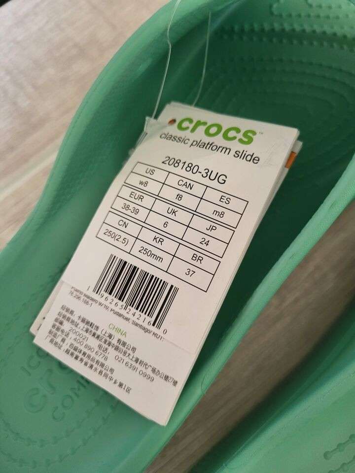 Жіночі шльопанці Crocs Classic Platform Slide Jade Stone — фото 7