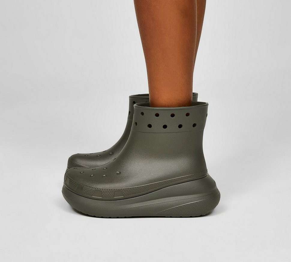 Жіночі гумові чоботи Crocs Crush Rain Boot Dusty Olive — фото 2