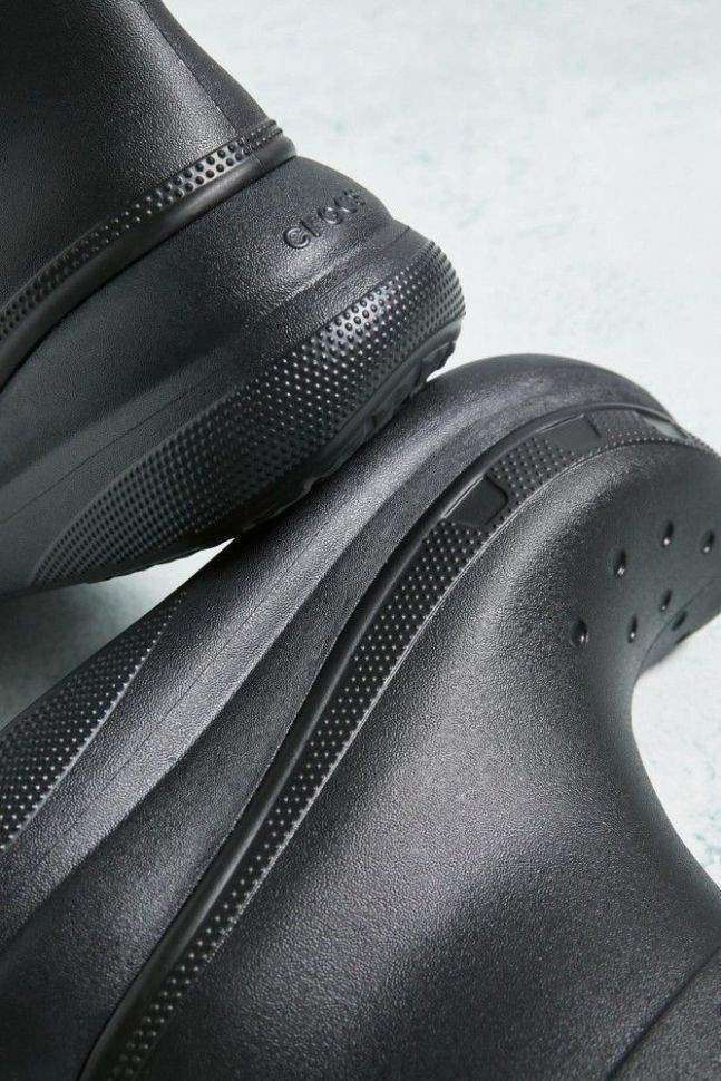 Жіночі гумові чоботи Crocs crush rain boot black — фото 2