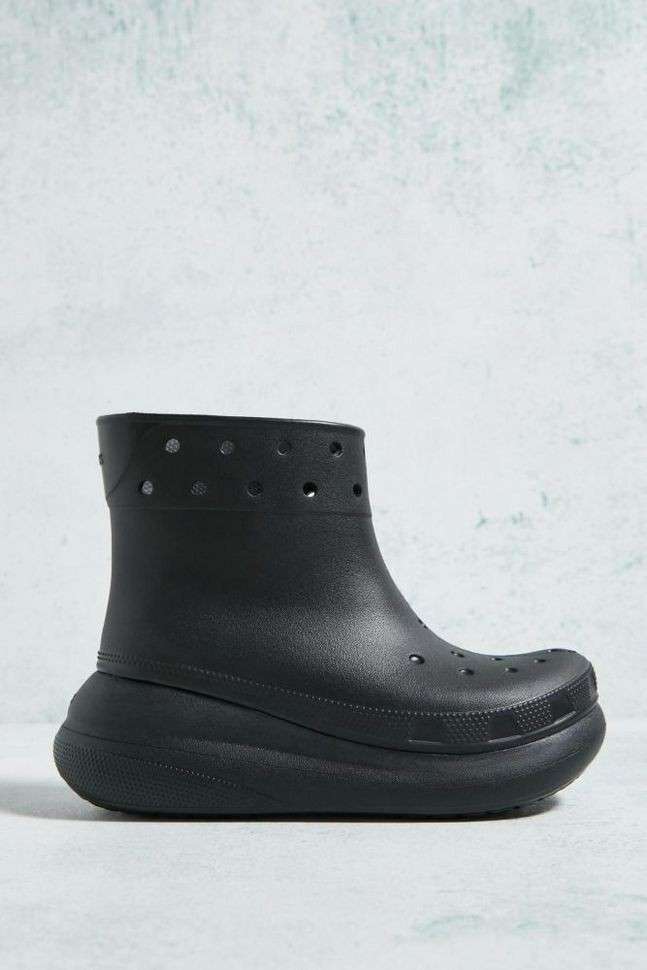 Жіночі гумові чоботи Crocs crush rain boot black — фото 3