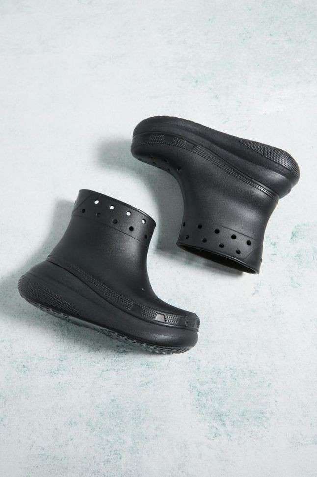 Жіночі гумові чоботи Crocs crush rain boot black — фото 6