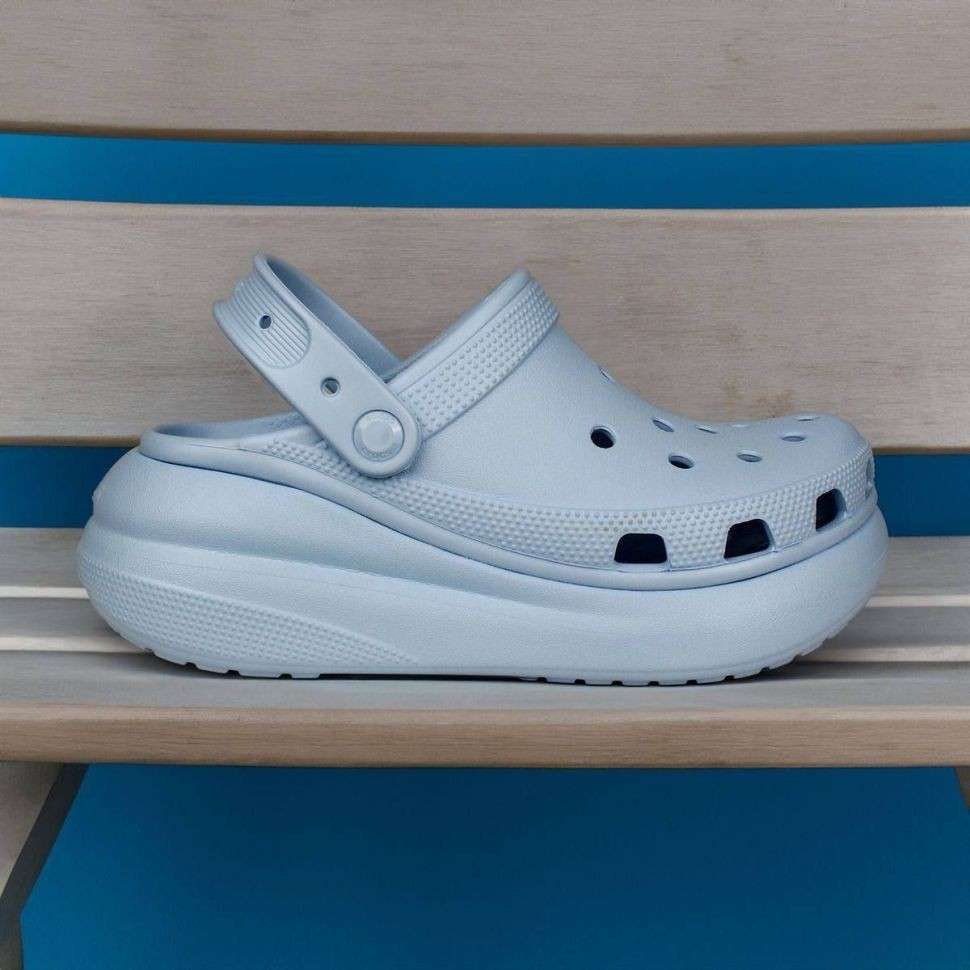 Жіночі Crocs Classic Clog Crush Platform Blue Calcite — фото 7