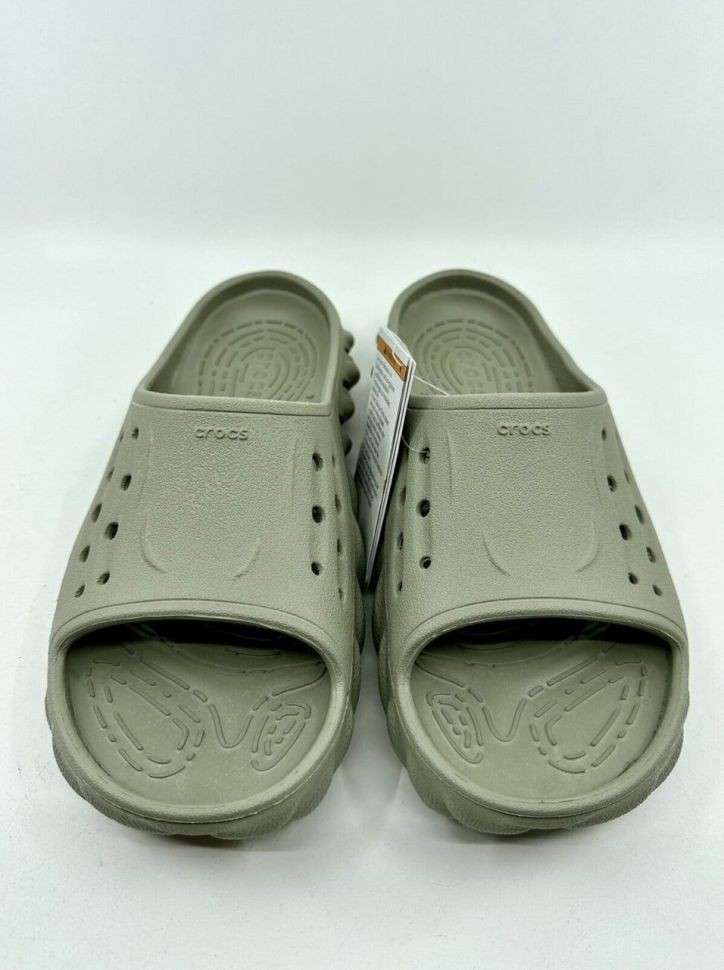Чоловічі шльопанці Crocs Echo Slide Elephant Grey — фото 2