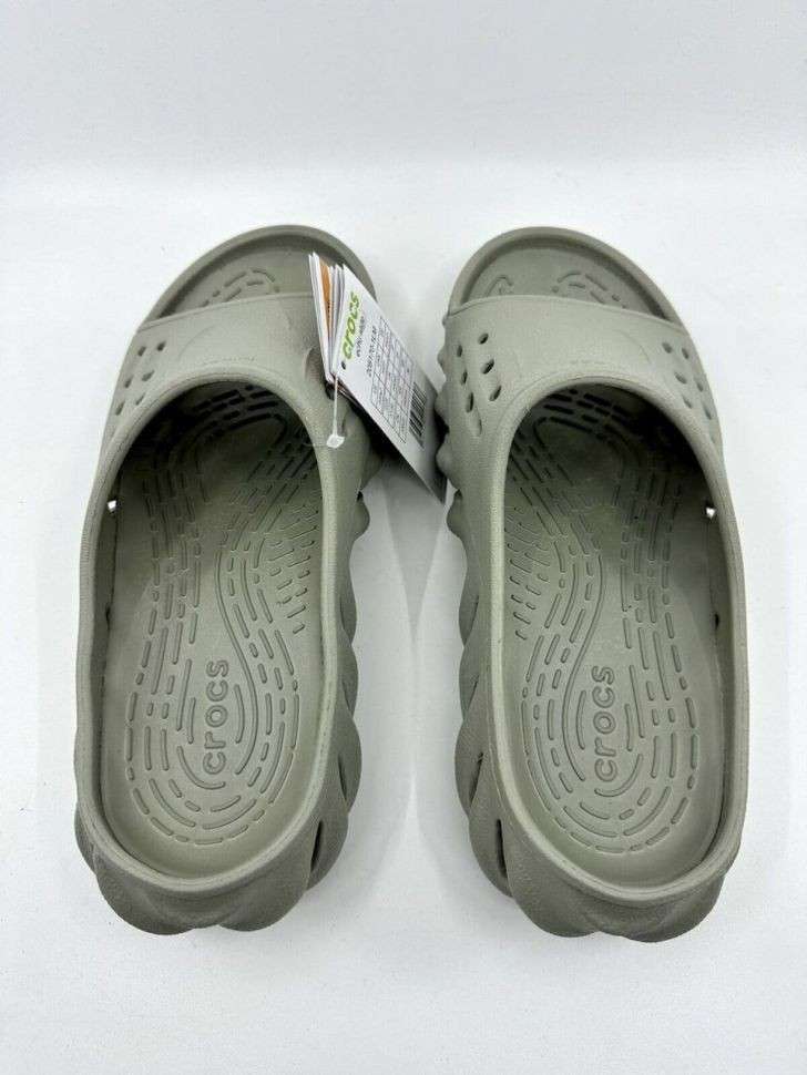 Чоловічі шльопанці Crocs Echo Slide Elephant Grey — фото 4