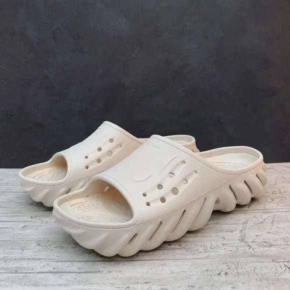 Чоловічі Crocs Шльопанці Єхо Бежеві Echo Slide Stucco — фото 2