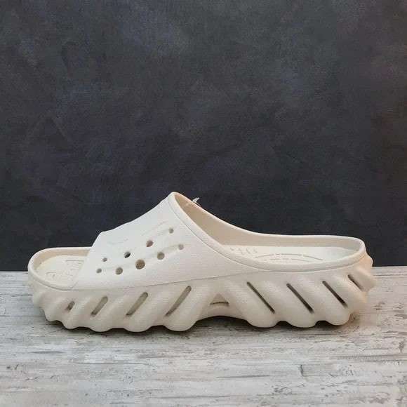 Чоловічі Crocs Шльопанці Єхо Бежеві Echo Slide Stucco — фото 11