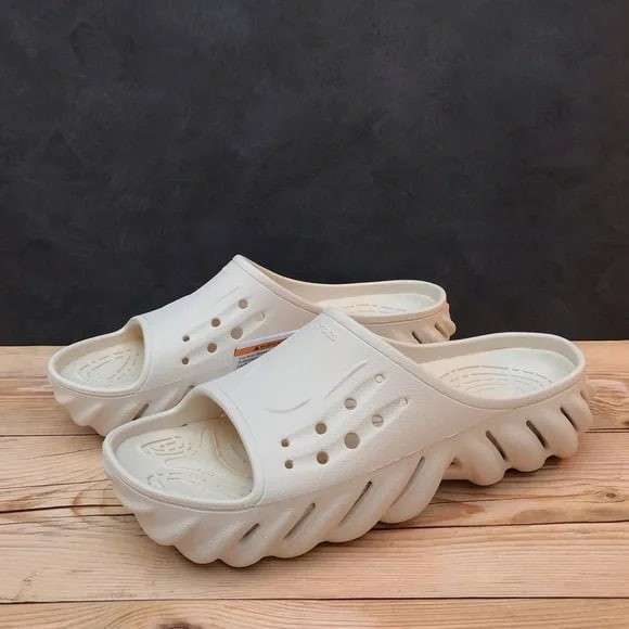 Чоловічі Crocs Шльопанці Єхо Бежеві Echo Slide Stucco — фото 12