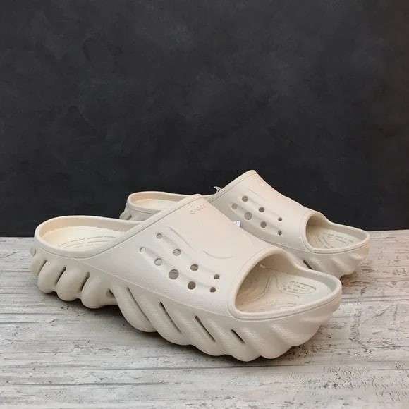 Чоловічі Crocs Шльопанці Єхо Бежеві Echo Slide Stucco — фото 10