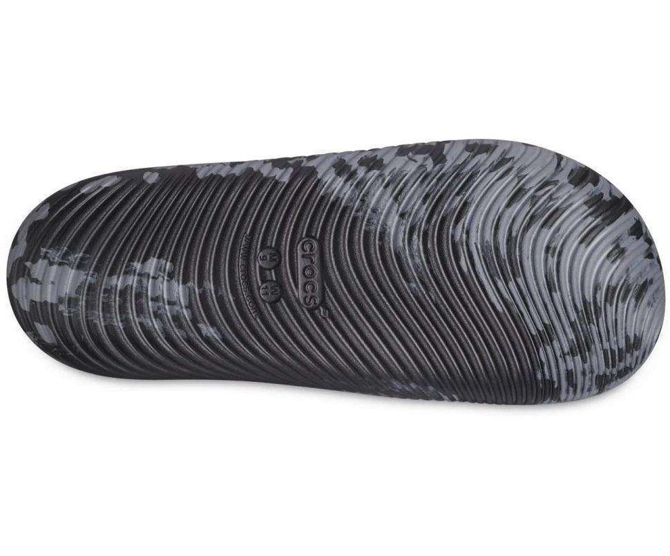 Чоловічі шльопанці Crocs Mellow Marbled Slide Black/Charcoal — фото 11