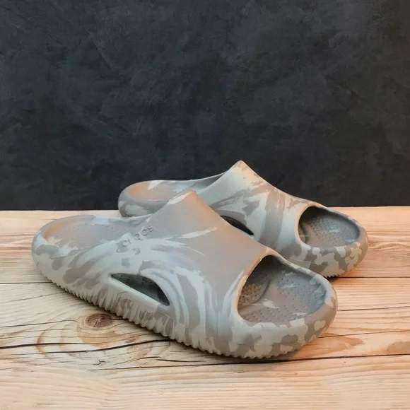 Чоловічі шльопанці Crocs Mellow Marbled Slide Mushroom/Cobblestone — фото 4