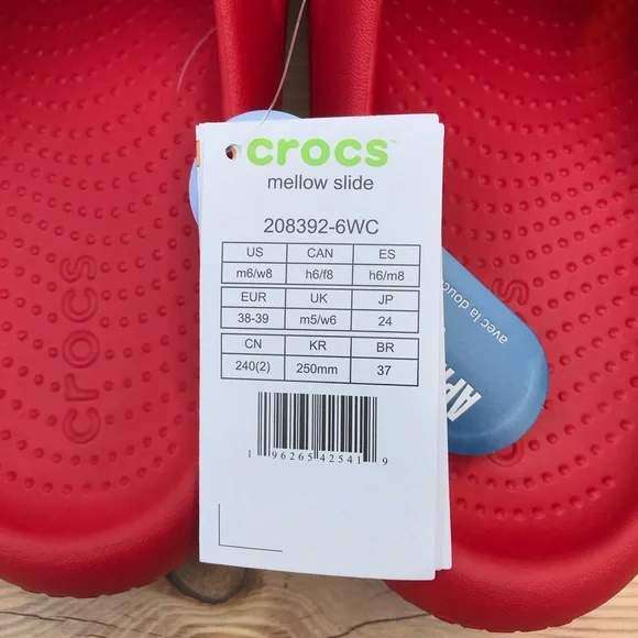 Жіночі Crocs Шльопанці Червоні Mellow Recovery Slide Varsity Red — фото 13
