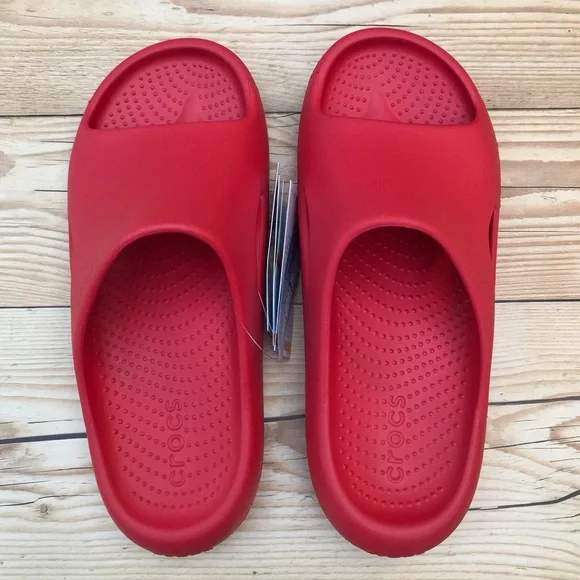 Жіночі Crocs Шльопанці Червоні Mellow Recovery Slide Varsity Red — фото 5