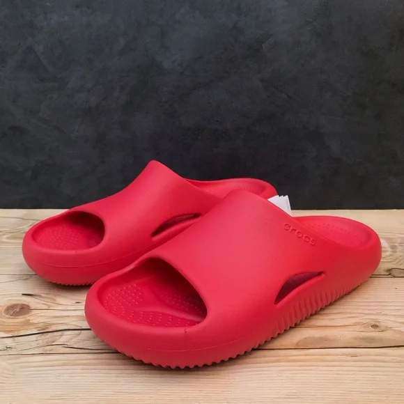 Жіночі Crocs Шльопанці Червоні Mellow Recovery Slide Varsity Red — фото 8