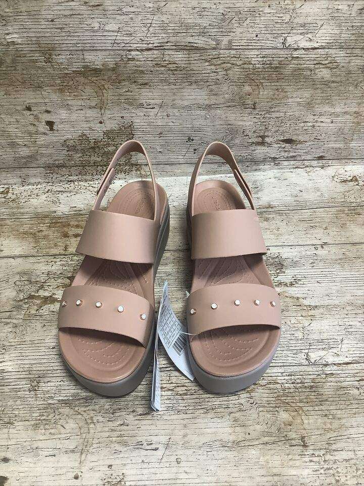 Жіночі Сіндалі Crocs Brooklyn Low Wedge Cork / Mushroom — фото 10