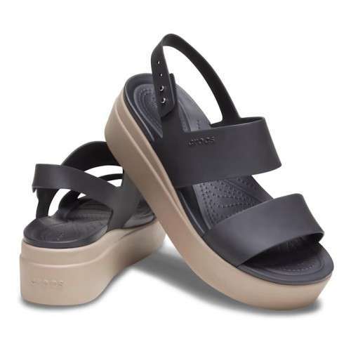 Жіночі Сандалі Crocs Brooklyn Low Wedge Black / Mushroom