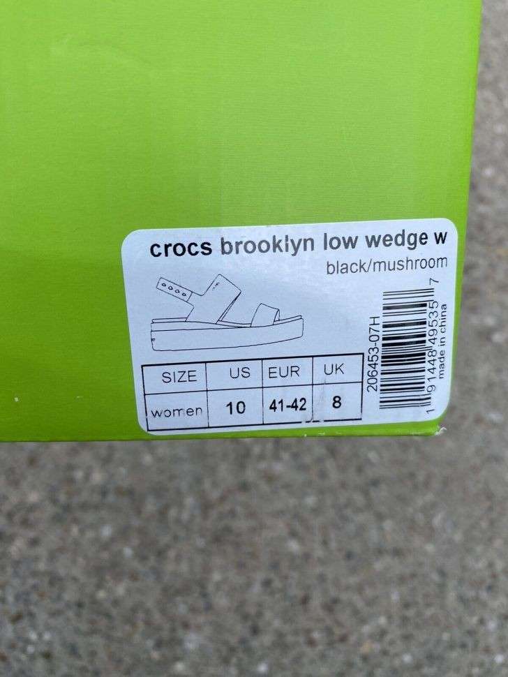 Жіночі Сандалі Crocs Brooklyn Low Wedge Black / Mushroom — фото 5