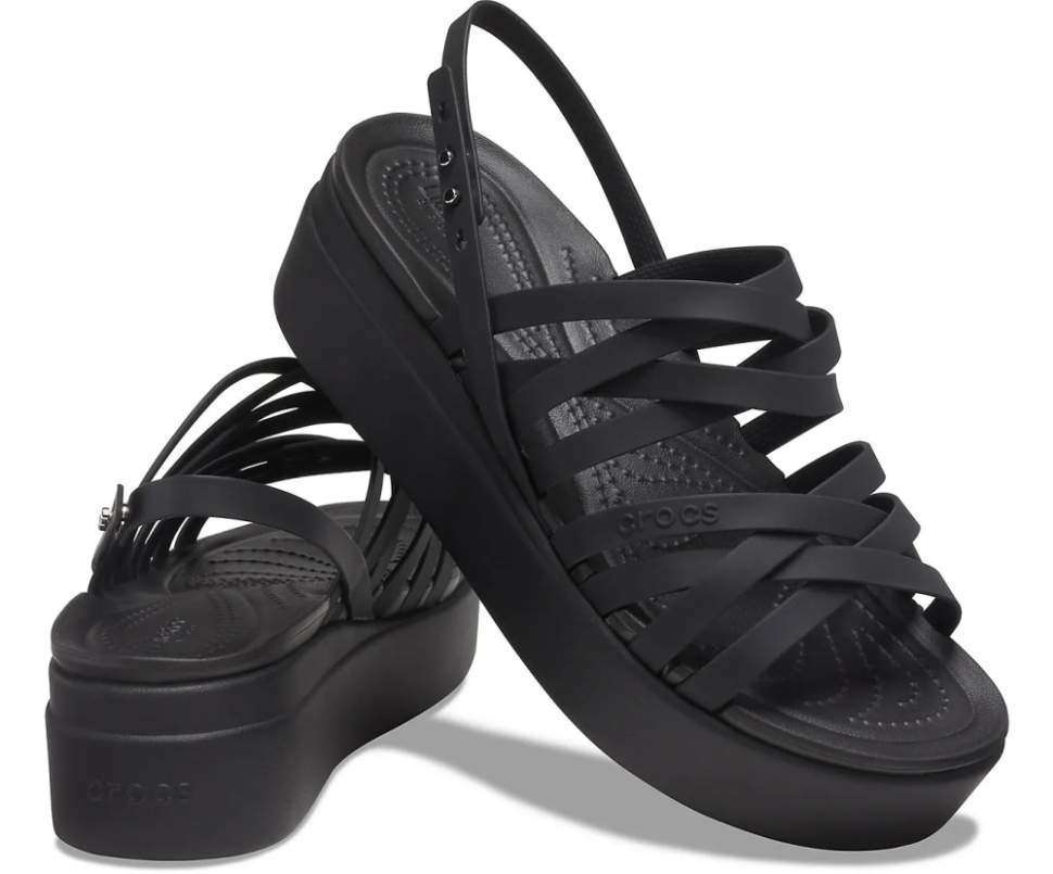 Жіночі Сандалі Crocs Women´s Brooklyn Strappy Low Wedge Black — фото 1