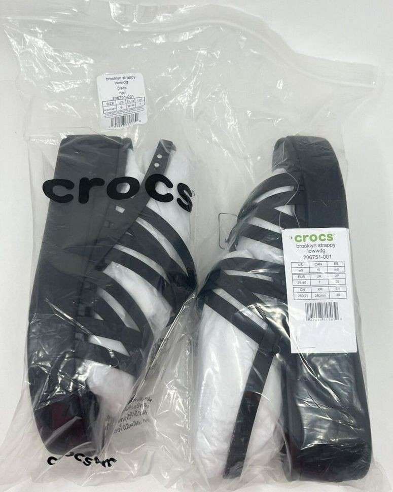 Жіночі Сандалі Crocs Women´s Brooklyn Strappy Low Wedge Black — фото 8