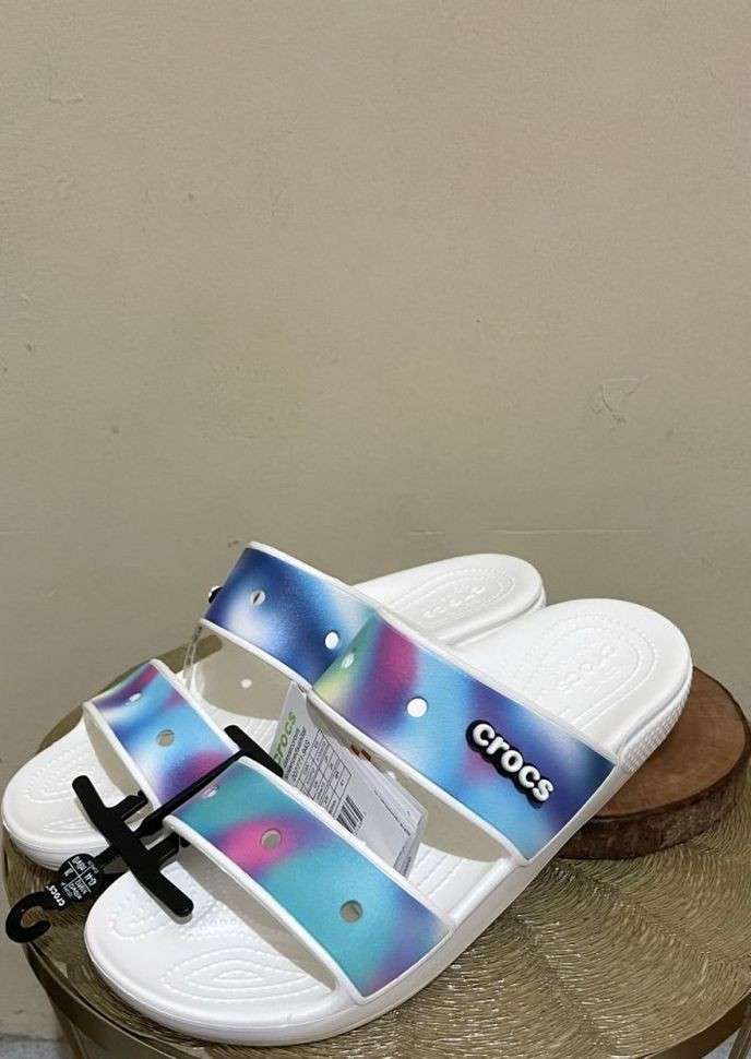 Чоловічі шльопанці Crocs Classic Solarized Sandal White / Multi — фото 2