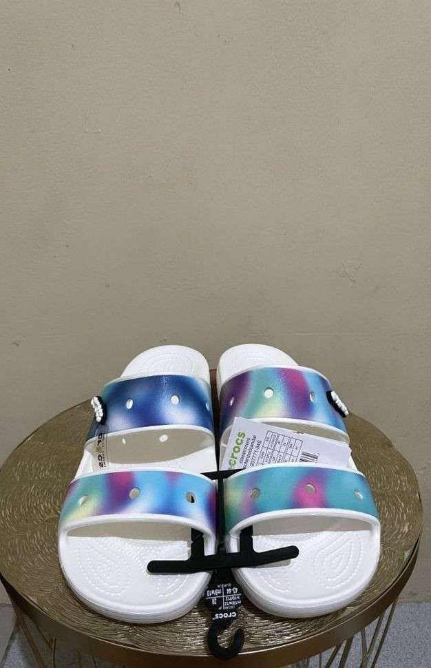 Чоловічі шльопанці Crocs Classic Solarized Sandal White / Multi — фото 3