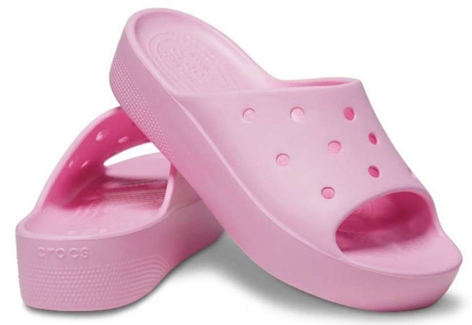 Жіночі шльопанці Crocs Classic Platform Slide Pink Flamingo