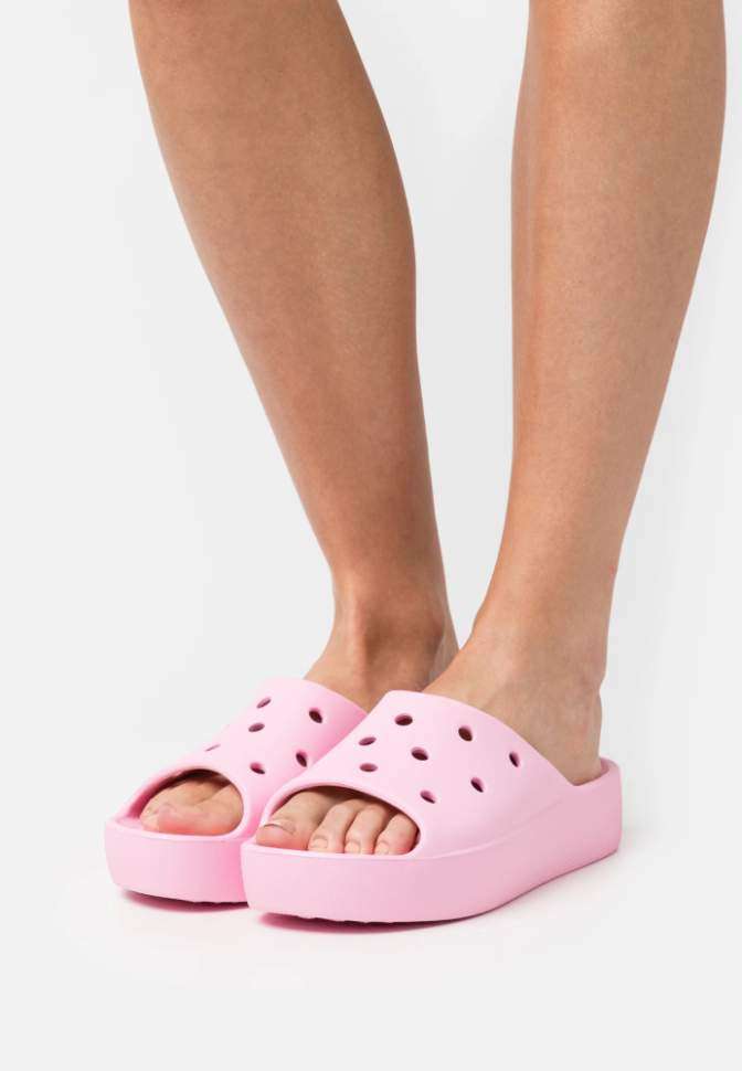 Жіночі шльопанці Crocs Classic Platform Slide Pink Flamingo — фото 13
