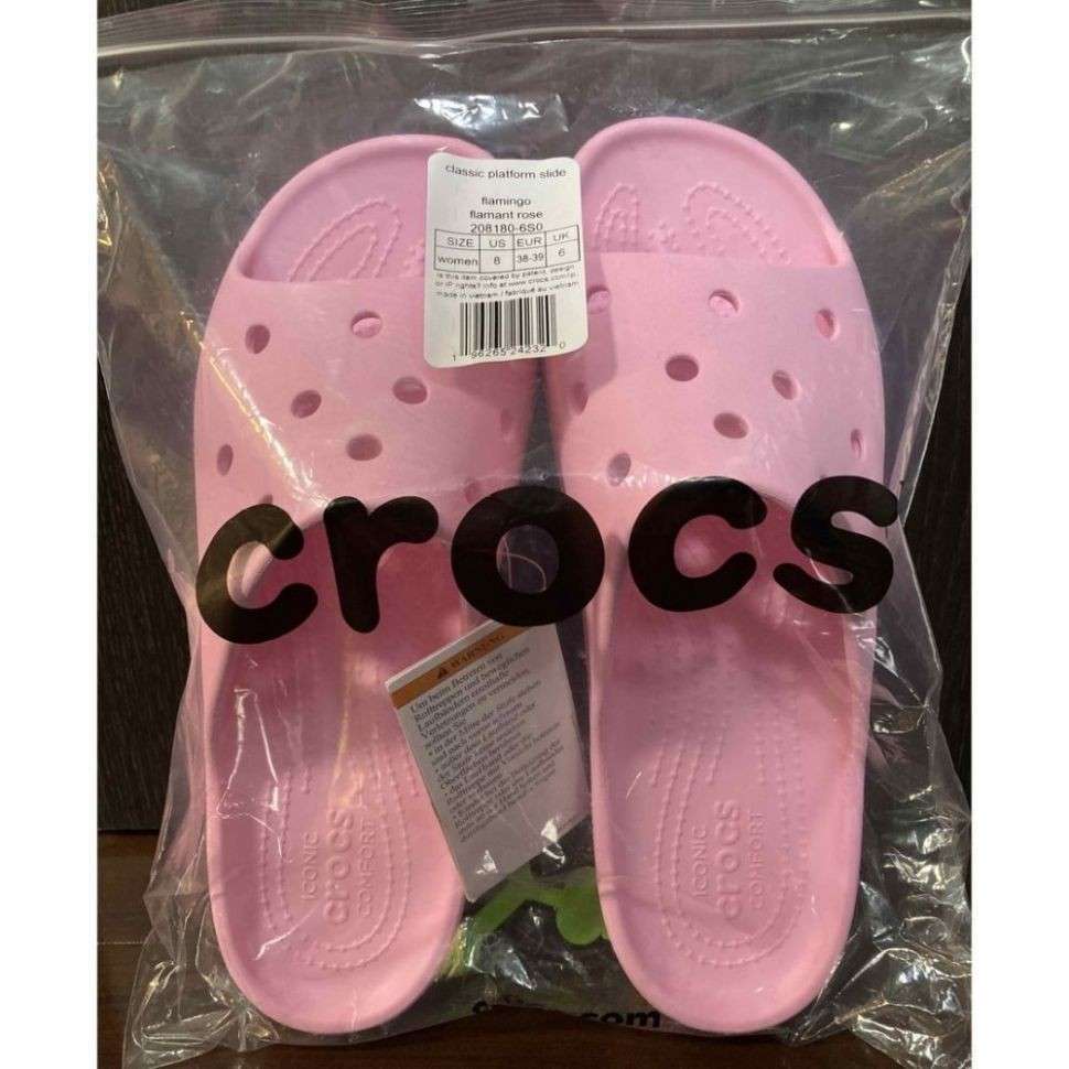 Жіночі шльопанці Crocs Classic Platform Slide Pink Flamingo — фото 5