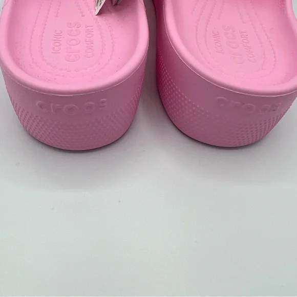 Жіночі шльопанці Crocs Classic Platform Slide Pink Flamingo — фото 6
