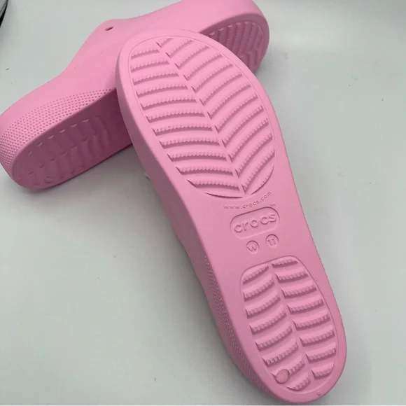 Жіночі шльопанці Crocs Classic Platform Slide Pink Flamingo — фото 8