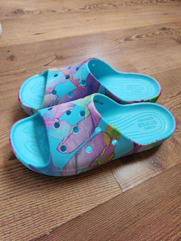 Жіночі шльопанці Crocs Classic Platform Slide Neptune/Multi — фото 5