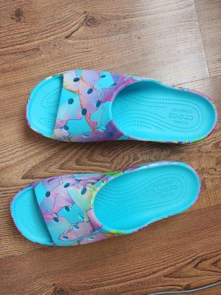 Жіночі шльопанці Crocs Classic Platform Slide Neptune/Multi — фото 6