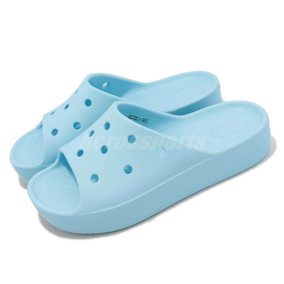 Жіночі шльопанці Crocs Classic Platform Slide Arctic Blue — фото 2