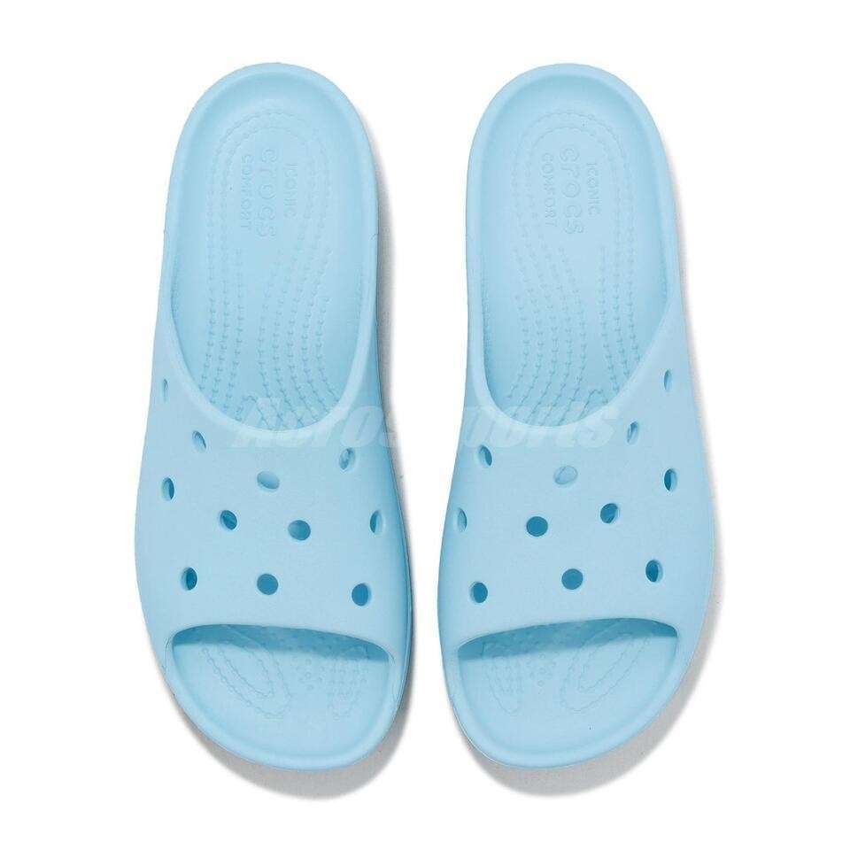 Жіночі шльопанці Crocs Classic Platform Slide Arctic Blue — фото 3
