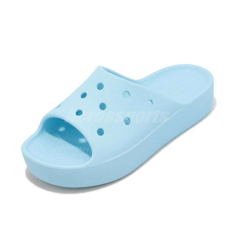 Жіночі шльопанці Crocs Classic Platform Slide Arctic Blue — фото 8