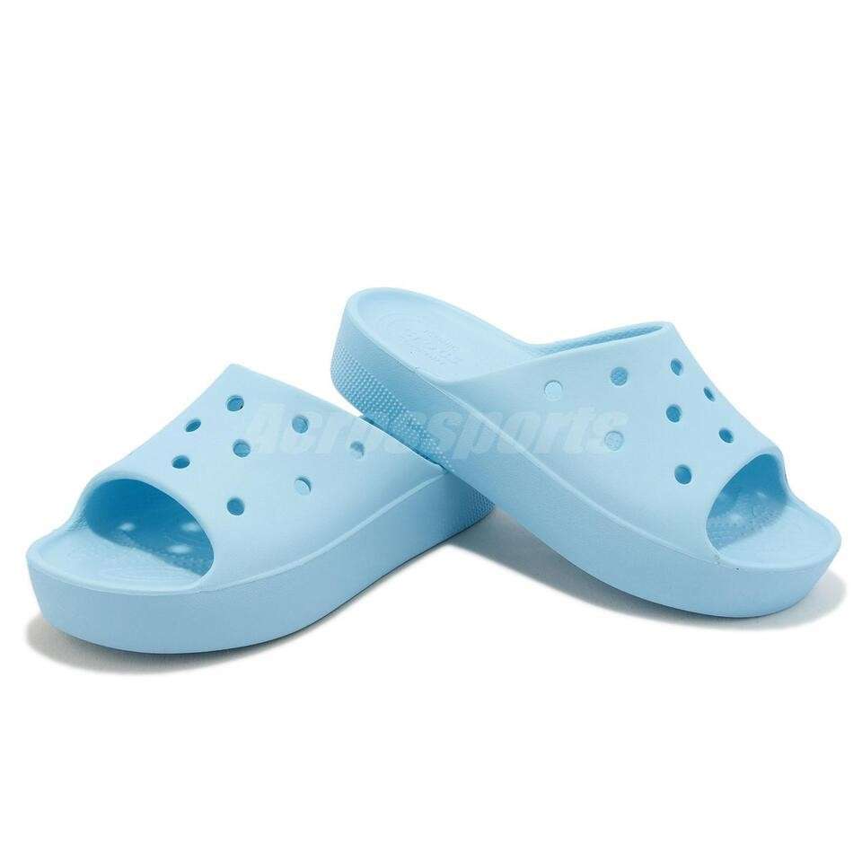 Жіночі шльопанці Crocs Classic Platform Slide Arctic Blue — фото 9