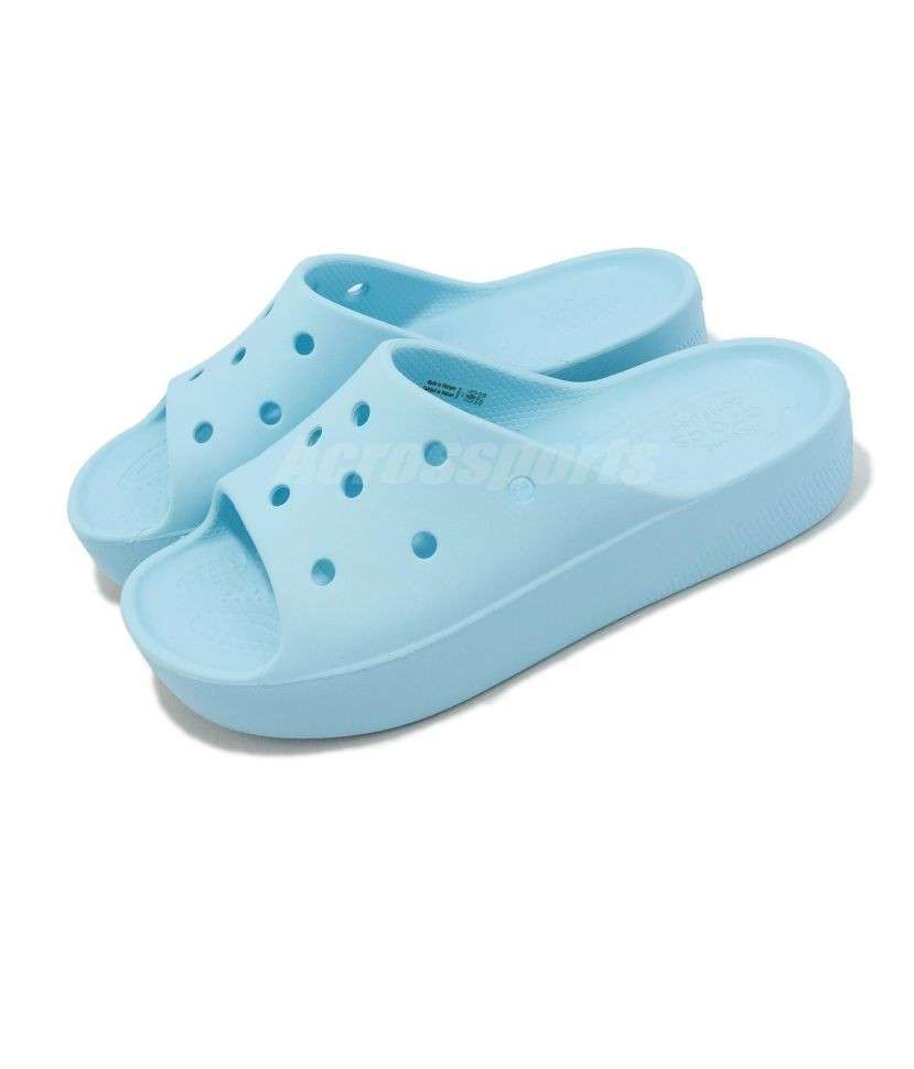 Жіночі шльопанці Crocs Classic Platform Slide Arctic Blue — фото 10