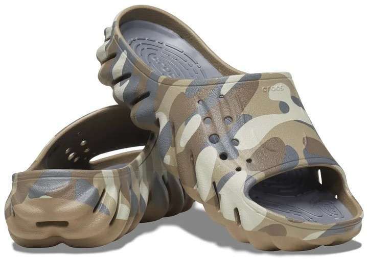 Чоловічі шльопанці Crocs Echo Camo Redux Slide Charcoal — фото 1