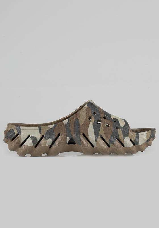Чоловічі шльопанці Crocs Echo Camo Redux Slide Charcoal — фото 4